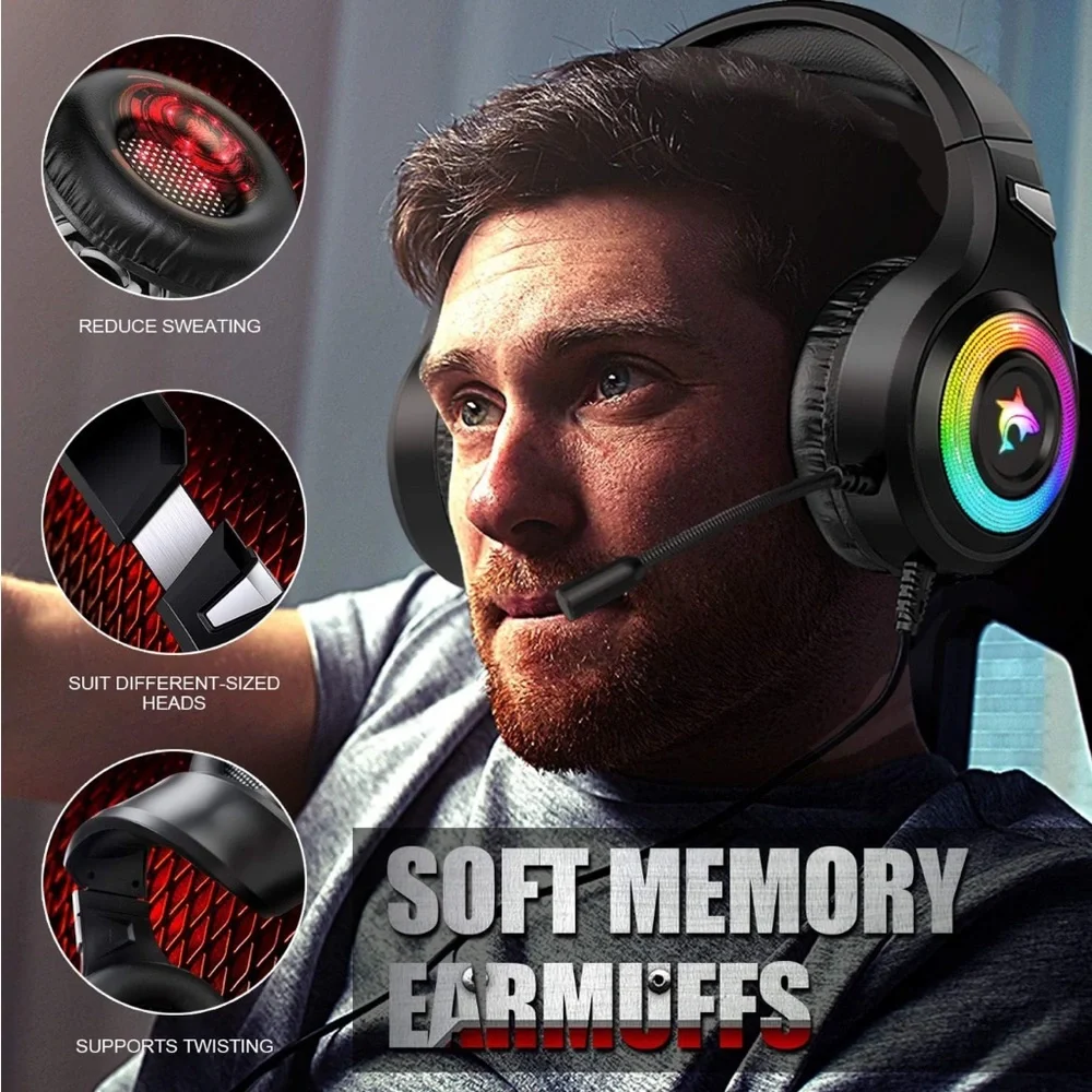 Gaming Headset Cancelling Over Ear Compatible with PC, PS4,PS5, Xbox One,Mac 🎧